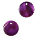 Schelp hanger rond 15mm Dark purple